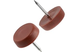 AERZETIX - C65822 - Juego de 100 Patines deslizantes para Patas de Silla con Clavo Redondos Ø16mm en plástico - Color Cereza - Mueble Mesa Armario cómoda Cama Accesorio protección Suelo sofá