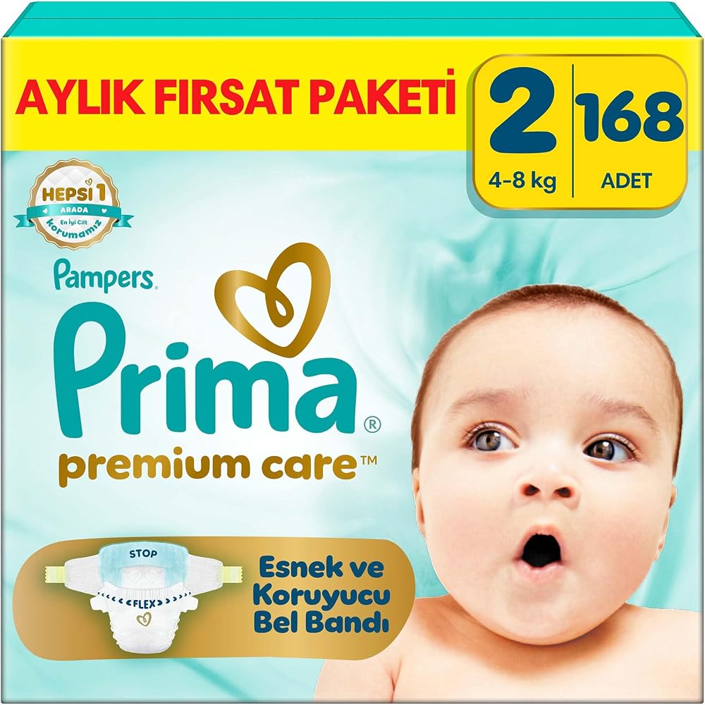 Prima Premium Care Aylık Fırsat Paketi 1 Numara 126 Adet Bebek Bezi