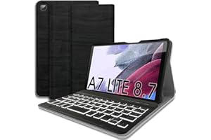 Wineecy Custodia con Tastiera per Samsung Galaxy Tab A7 Lite 8.7 Pollici (SM-T225/SM-T220/SM-T227) 2021 Tablet [Layout Italiano], Slim Cover con Rimovibile Magnetica Wireless Bluetooth Tastiera