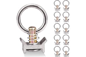 ALFFREUDE 10pcs Pions D'arrimage Aéro Rail Arrimage Pion d'ancrage Anneau Ferrures avec Anneau 1000 kg pour Rail D'arrimage Aéronautique