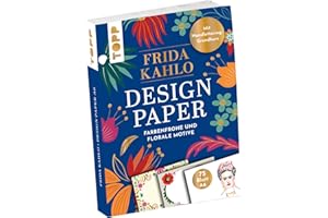 FRECH Design Paper Frida Kahlo DIN A6. Mit Handlettering-Grundkurs: 75 Motivpapiere (DIN A6, 220 g/m²), in 25 Designs, 16 Seiten Handlettering-Grundkurs, Softcover