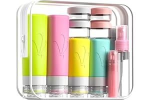 INSFIT 17 Stück Silikon Reiseflaschen Set mit Etiketten, FDA zugelassene 90ml Reisegrößenbehälter, BPA-freie, auslaufsichere, quetschbare Silikonschläuche für Shampoo, Spülung, Lotion, Seife