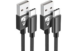 AIONEUS USB C Kabel, 2 Stück 2M Nylon Ladekabel USB C Fast Charge Schnellladekabel Typ C Ladekabel für Samsung Galaxy A51 A50 A41 A40 A71 A21s A20 A20e S8 S9 S10 S20 fe, Note 10 9 8, Huawei P40 P30 P20