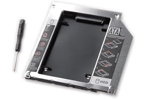 tinxi® 2nd HDD Caddy 2nd HDD/SSD Bay Caddy SATA auf SATA Einbaurahmen Caddy Tray 9,5 mm für MacBook Pro 13" 15" 17"