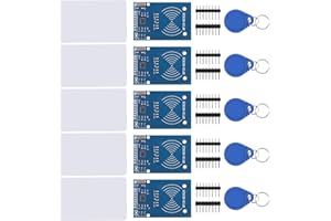 AOICRIE RFID Kit - MFRC522 RC522 RF IC Card Reader Sensor Module, RFID Chip Key Ring and S50 Card 13.56MHz I2C IIC SPI for Arduino and for Raspberry Pi (5pcs)