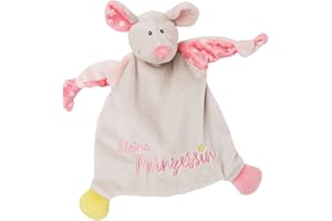 NICI Schmusetuch Maus Kleine Prinzessin 25x25 cm – Schnuffeltuch ab 0+ Monaten – Kuscheltuch für Babys & Kleinkinder – Baby Kuscheltier/Schnuffeltuch – Schmusetuch für Mädchen & Jungen