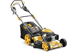 Nemura Tondeuse Thermique tractée 196cm3 - Fonction 4en1 - Coupe 53cm -7 Hauteurs de Coupe - avec Variateur de Vitesse - Réglez la Vitesse idéale - Easy Clean - Marque Francaise