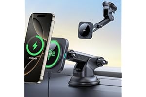 ESR für Qi2 15W Magsafe Autohalterung mit Ladefunktion, Armaturenbrett Magnet Kabelloses Ladegerät, Handyhalterung Auto für iPhone Air/17/16/15/14/13/12, Google Pixel 10, Galaxy S25, Schnellladen