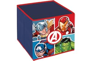 ARDITEX - Contenitore organizzatore pieghevole I Vendicatori di Marvel - 31x31x31cm - Per riporre giocattoli, vestiti e accessori