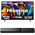 Hisense TV & Soundbar Bundle: 43E6NTUK TV with 4K Direct Lit, Quad Core 4K Processor Plus the HS2000 Soundbar with 240W Power,visulized built-in subwoofer- Perfect Match for Visual-Audio Experience