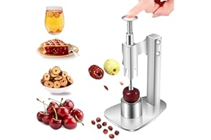 Holzsammlung Deshuesador de Cerezas, Tamaño Grande Herramienta para Quitar Huesos de Cerezas con Acero Inoxidable, Máquina Quita Huesos Cerezas Rápido Herramienta Combinada para Ciruelas y Cerezas