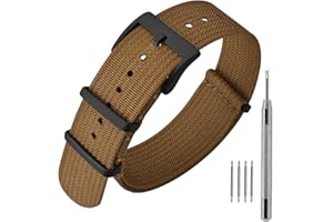 ANNEFIT Correas de Reloj de Nailon con Hebilla de Acero Inoxidable, Bandas Deportivas de Repuesto 16mm 18mm 20mm 22mm