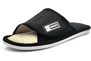 JOMIX Zapatillas Casa Hombre Abiertas Pantuflas Hombre Zapatillas Hombre Casa con Banda Ajustable Chanclas Anatómicas para Todo el Año