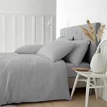 Catherine Lansfield Lenzuolo con angoli in cotone spazzolato grigio