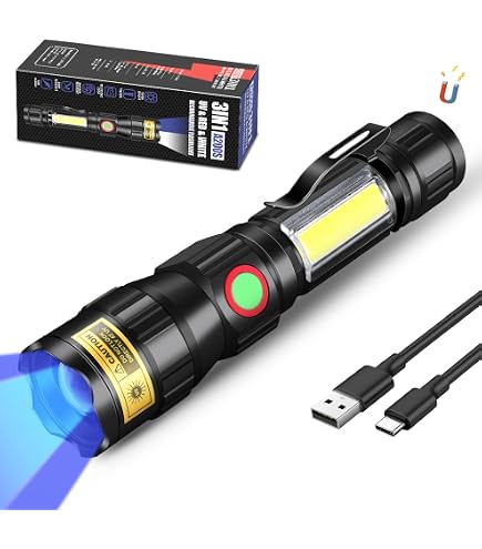Krachtige 20W 365nm UV Zaklamp Oplaadbaar - Blacklight Voor Urine Detectie, Hars, Mineralen & Bedwantsen