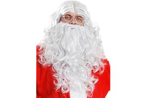 I LOVE FANCY DRESS SANTA WIG AND BEARD PERFECT FOR FATHER CHRISTMAS FANCY DRESS XMAS ACCESSORY (WHITE BEARD AND WIG)