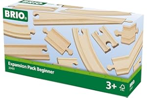 BRIO World Expansion Pack - Beginner Wooden Train Track for Kids Age 3 Years Up - Compatible with all BRIO Railway Sets & Accessories