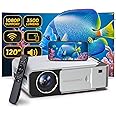 Wownect WiFi Projector 3500 Lumens Supported 1080P Portable Outdoor Projector with 120" Display Movie Projector |Wireless Screen Mirroring |Home Theater Video Projector Compatible with USB HDMI AV VGA