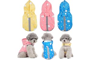BPS BUENA PET SHOP BPS BPS-16667RS Waterproof Raincoats for Pets Dogs with Hood Pocket for Small Medium and Large Dogs with 100% Polyester Material (XXL, Pink 2)