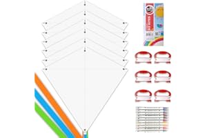 Mint's Colorful Life Kit di aquiloni per bambini, kit per bomboniere, fai da te, bianco, per decorare, dipingere e colorare le proprie creazioni