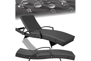 TecTake® Chaise Longue Bain de Soleil en Résine Tréssée Aluminium Résistant Dossier Inclinable sur 5 Positions, Transat Salon de Jardin Exterieur Mobilier de Jardin Chaise Longue Relax Plage