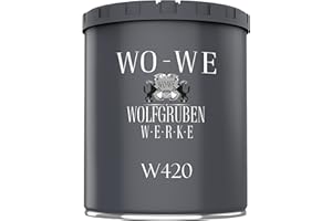 WO-WE Barniz Pintura de madera W420 Esmalte para Muebles Puertas al Agua Blanco puro - 1L