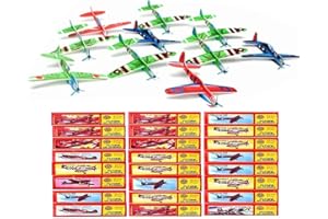 OHH-NANJOO 24 Pack Planeurs Polystyrène, Emballage Individuel Avion en polystyrène, Plan en Plastique de Mousse, Avions Jouets pour Enfants, Avions Jouets Pour Enfants Jeu Pochettes Surprise, Cadeaux Invités