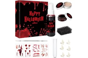 JZEEIWY Halloween Make-Up Für Spezialeffekte Erstellen Fake Blut Modellierung Narbe Wachs Stiple-Schwämme Spatel Werkzeug