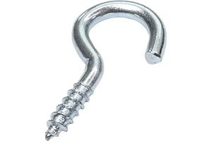 AERZETIX - C47861 - Lot de 50 pièces - crochet à visser à bois - Ø2x20mm - en acier zingué - bricolage - outillage d'assemblage/quincaillerie