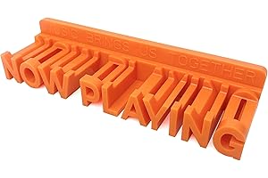 WPESI Now Playing Vinyl-Schallplattenständer, Wandhalterung, LP-Schallplatten, schwimmendes Regal, Orange