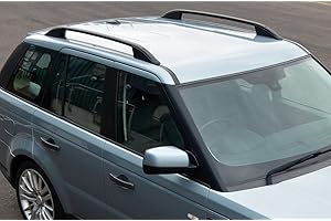 ALVM PARTS & ACCESSORIES Black Aluminium Roof Rack Rails Side Bars Set To Fit Range Rover Sport (2005-13)
