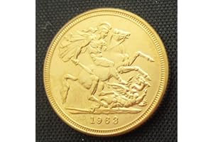 BoodLo 1 sterlina d'oro Britannica 1957-1968 10 Monete Commemorative placcate in Oro, Replica Straniera, 1963