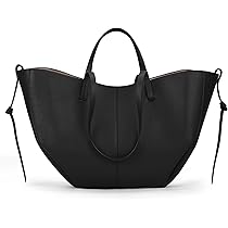 ACUYE Leather Tote Bag for Women Crescent Shoulder Purse Ladies