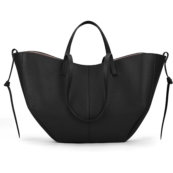 Sac à Main - FUNMOON - Tote En Cuir Souple - Grande Capacité - Noir