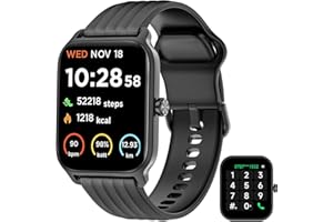 BAOLUBAO Smartwatch Uomo Donna, Orologio Chiamate Bluetooth con Notifiche Messaggi, Intelligente Fitness con Alexa/Cardiofrequenzimetro/Sonno/SpO2, Activity Tracker 1.8" per iOS Android