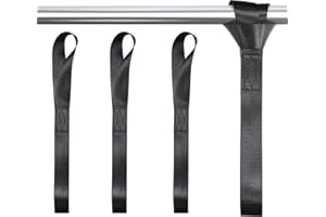 BKEMKRI 4 Piezas Lazos de Amarre, Correas de Amarre de 200 kg, Correas de Amarre Suaves para Remolque Seguro y confiable de Motocicleta Dirt Bike ATV UTV, Cincha para Moto, 30x2,5 cm, Negro