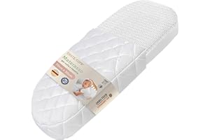 BestCare Materasso ovale Aero 75x30 x6cm per culla e lettino con materassino 3D rivestimento lavabile con aloe vera circolazione ottimale dell'aria marchio Standard 100 Oeko-TEX