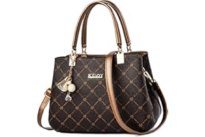 FORRICA Sac à Main Femme Pendentif Exquis Sacs à Bandoulière Mode Impression Sac Fourre Tout Dames Sac Cabas PU Cuir Sac Porte Epaule