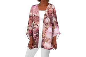 TOPASSION Women's Cardigans Tunic Tops for Women UK Ruffles Sleeve Lightweight Swing T-Shirts Summer Open Front Cardigan Dusters Ladies Beach Blouse