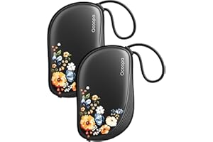 OCOOPA Scaldamani Ricaricabili 2 Pezzi, Design Ispirato A Un Pettine, Portatile Scalda Mani USB Elettrico 4000mAh, Ultrasottile 1,5 cm,Per Guanti e Tasche, Regalo Di Natale Perfetto Per Donna,UT5 Sway
