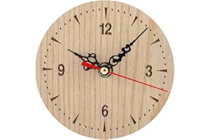 BTER Orologio da Tavolo Orologio analogico Rotondo da scrivania, Orologio da Tavolo Vintage, per casa per Ufficio(12cm in Diameter)
