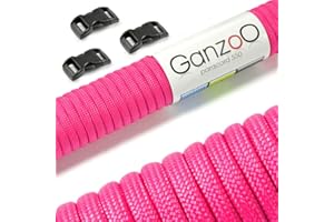 Ganzoo Paracord 550 - Set de iniciacin de cuerda de supervivencia con 3 cierres de clip de plstico para hacer pulseras
