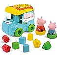 Clementoni- Peppa Pig Bus Shape Sorter & Characters: Learn Shapes & Colours, Develops Fine Motor Skills & Problem-Solving, Pull-Along Toy (18+ Months)