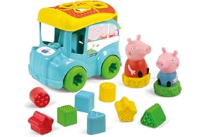 Clementoni Baby 17886 - Juego de moldes con diseño de Peppa Pig con Formas y Agujeros para Promover la motricidad y la coordinación para niños a Partir de 9 Meses