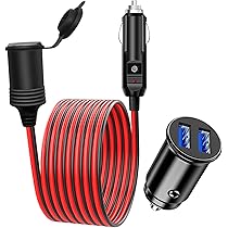 Cavo Accendisigari Auto 12V/24V - 0.5m, 15A-20A, Con LED, Per Inverter, Pompe Aria E Accessori - Foto 6