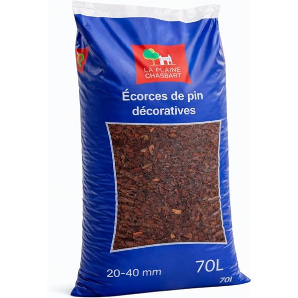 Écorce De Pin Fine Blumixx 7-15 Mm - 60 Litres, Paillis Naturel Décoratif Pour Massifs Et Jardins