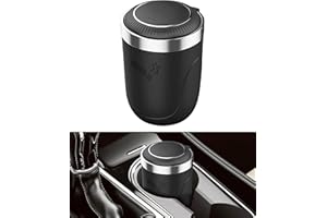 Flaconi Aschenbecher Auto,Auto Aschenbecher Mit Deckle,Auto Aschenbecher Mit Deckel und Licht,Selbstverlöschender Aschenbecher Für Autos Outdoor,Geeignet für Aschenbecher im Autoinnenraum (Schwarz)