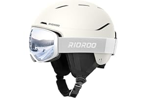 RIOROO Ski Helmet With Goggles Set, Adjustable Vent Sports Helmet With Protective Goggles, Suitable For Snow Sports, Snowboard Skiing Windproof, Suitable For Male And Female Teenagers Ski Helmets