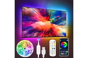 FUPT Led Strip Lights,2M RGB Lights for TV Led Backlight with App Control,Music Sync,LEDs Lights for Bedroom,Party,TV,Gaming Room for Christmas Halloween Decorations