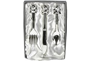 Silverpläterat teddybestick set – härlig present till en ny baby, dop eller dop